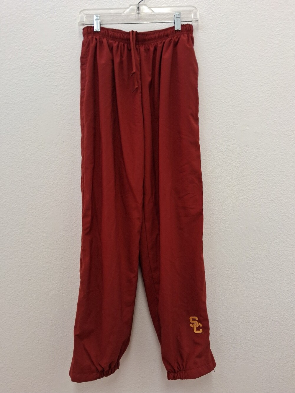 VTG Nike Team USC Trojans Track Pants Cardinal Red Gold Size Small 90s